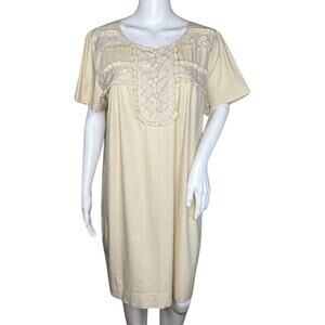 Simply Chloe Dao Dress Women 18W Cream Boho Romantic Bohemian Neutral Minimalist